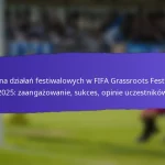 Inicjatywy zdrowia społeczności powiązane z festiwalami grassroots FIFA 2025: programy, wyniki, zaangażowanie