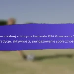 Praktyki zrównoważonego rozwoju w festiwalach grassroots FIFA 2025: inicjatywy przyjazne dla środowiska, wpływ na społeczność, opinie