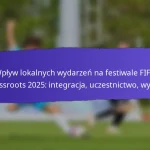 Wpływ festiwali grassroots FIFA na lokalne społeczności w 2025 roku: spójność społeczna, zaangażowanie, rozwój