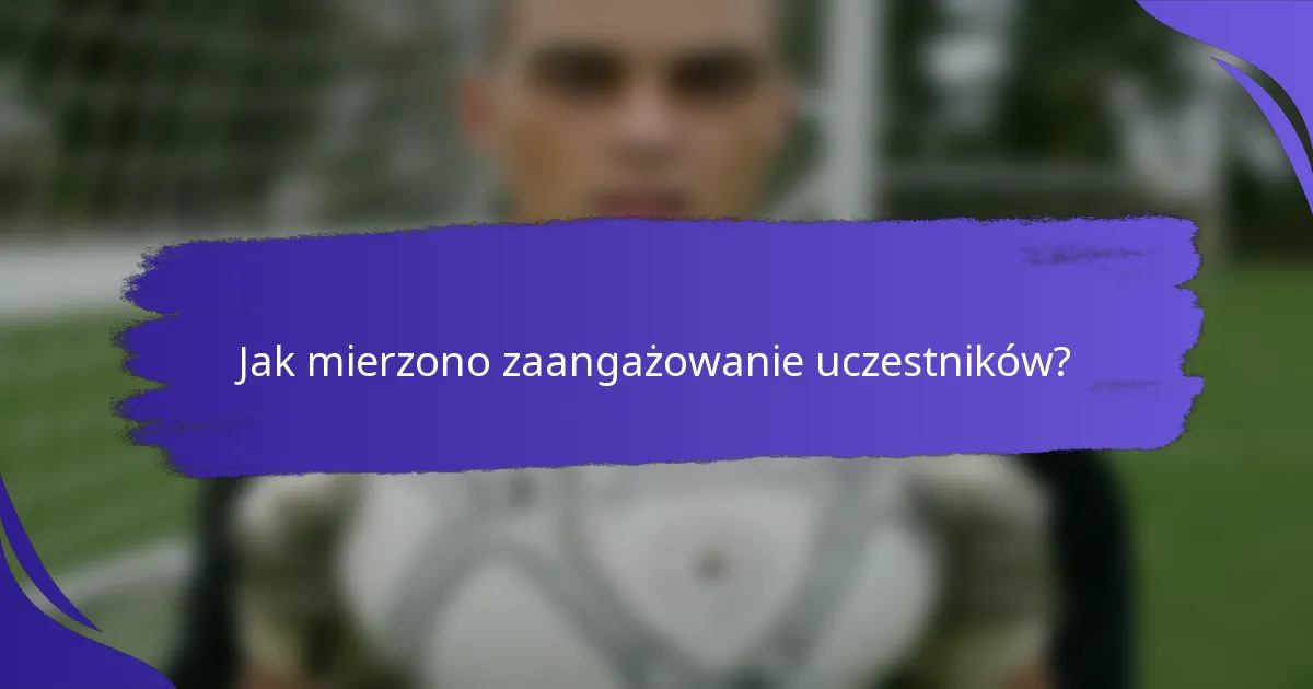 Jak mierzono zaangażowanie uczestników?